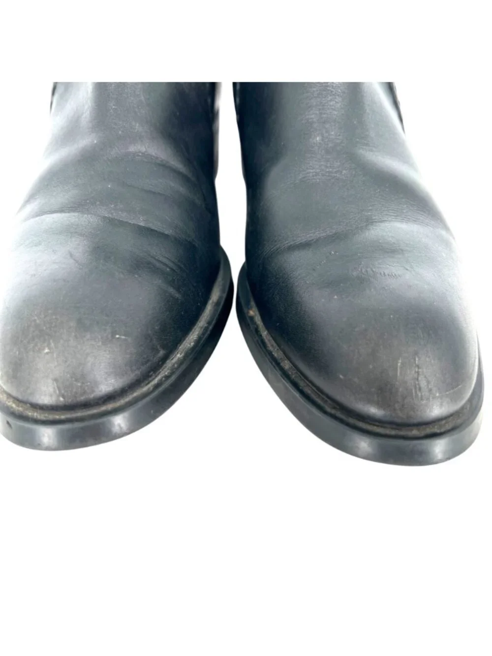 Tods Black Leather Chelsea Ankle Boots With Buckle Detail Size 34 EU Size 4 US